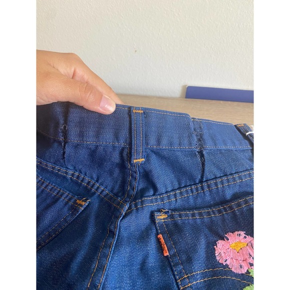 60s RARE VTG Levis Jeans Orange Tab Big E  Flare/Bell‎ Bottom Leg Women's Size 4 - Picture 9 of 10